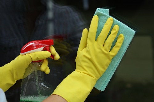Professional office cleaning in E15 reception area