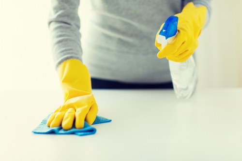 Commercial carpet cleaning service in E15 office interior