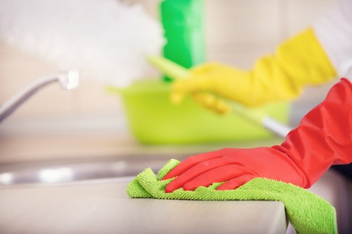 Deep bathroom cleaning for a rental property in E15